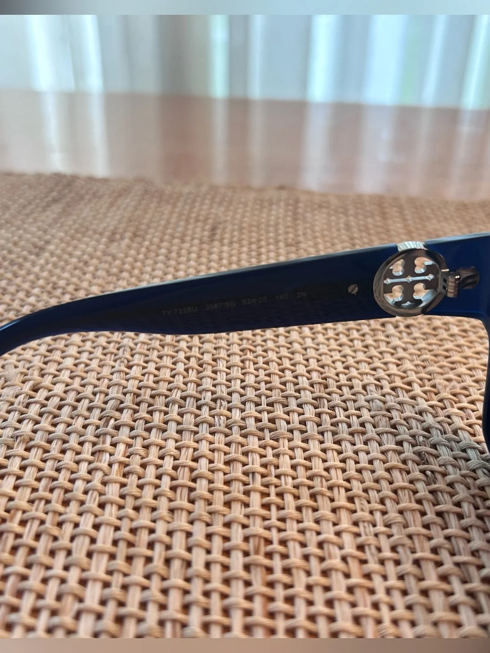 NIB Tory Burch 52mm Gradient Square Sunglasses w/Blue Frames&Violet Lens w/Case